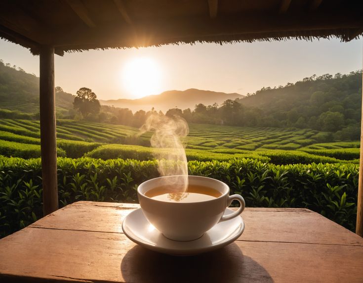 Tea Picker in Tea Plantation in Field